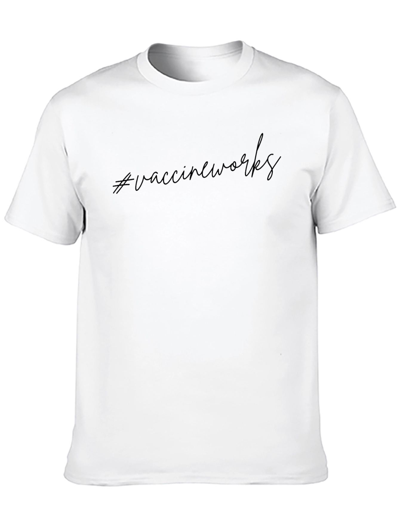 #vaccineworks Graphic T-Shirt - Black Crew Neck Tee