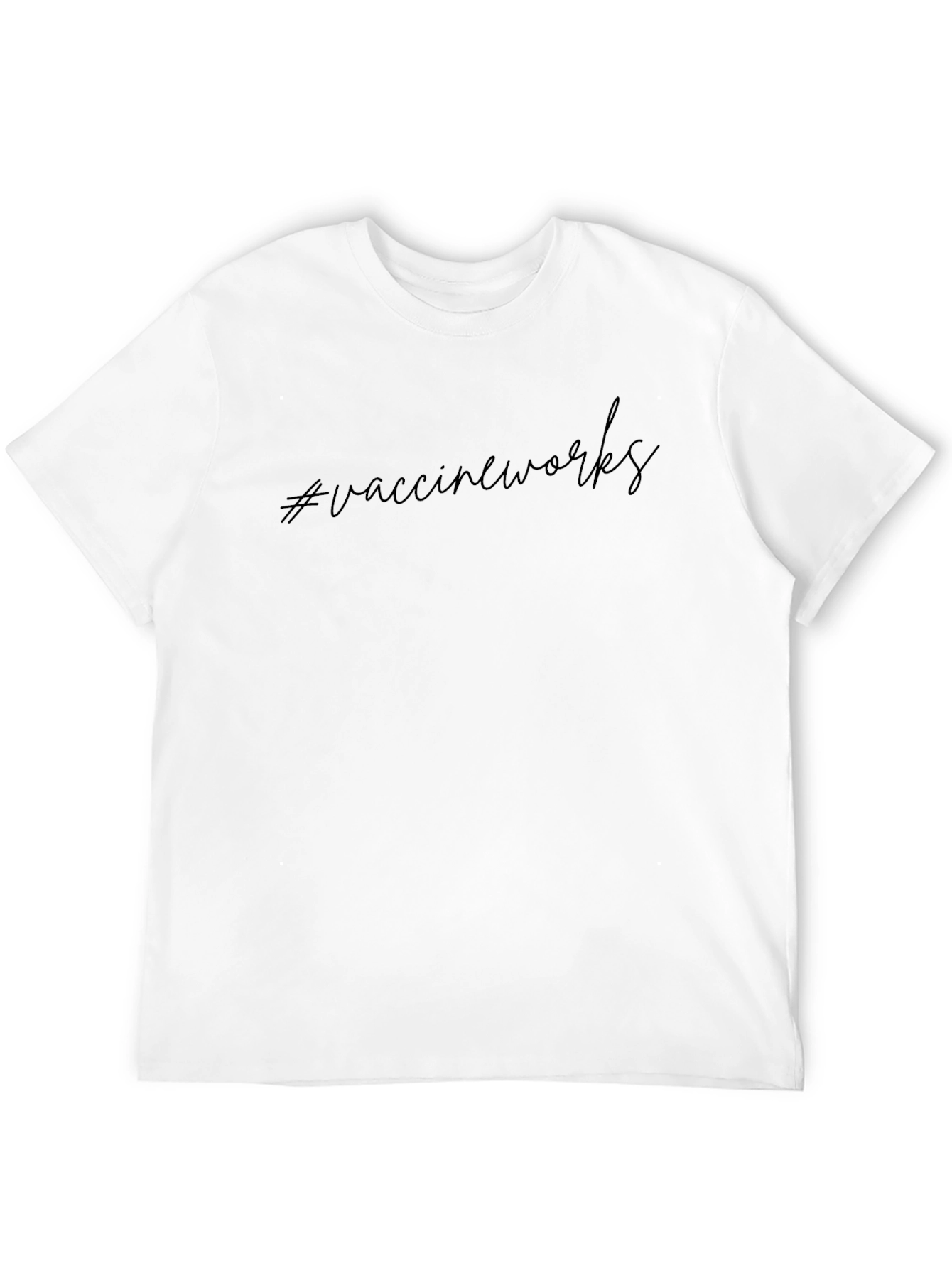 #vaccineworks Graphic T-Shirt - Black Crew Neck Tee