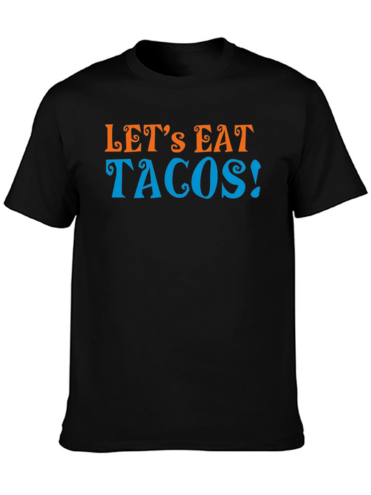 Lets Eat Tacos Graphic Tee - Black