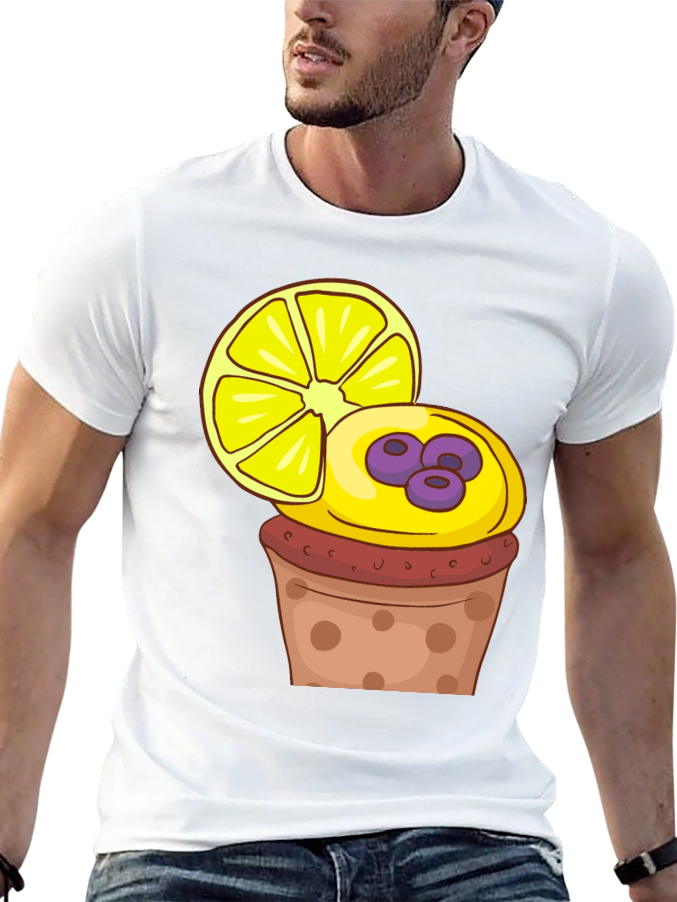 Lemon Cupcake Graphic Tee - Stylish & Fun!