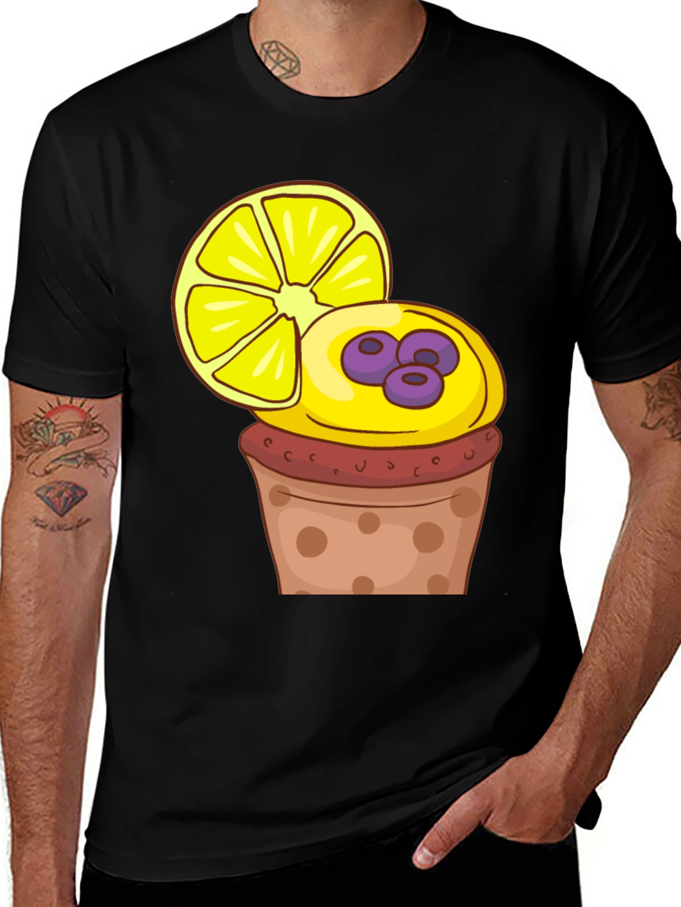 Lemon Cupcake Graphic Tee - Stylish & Fun!