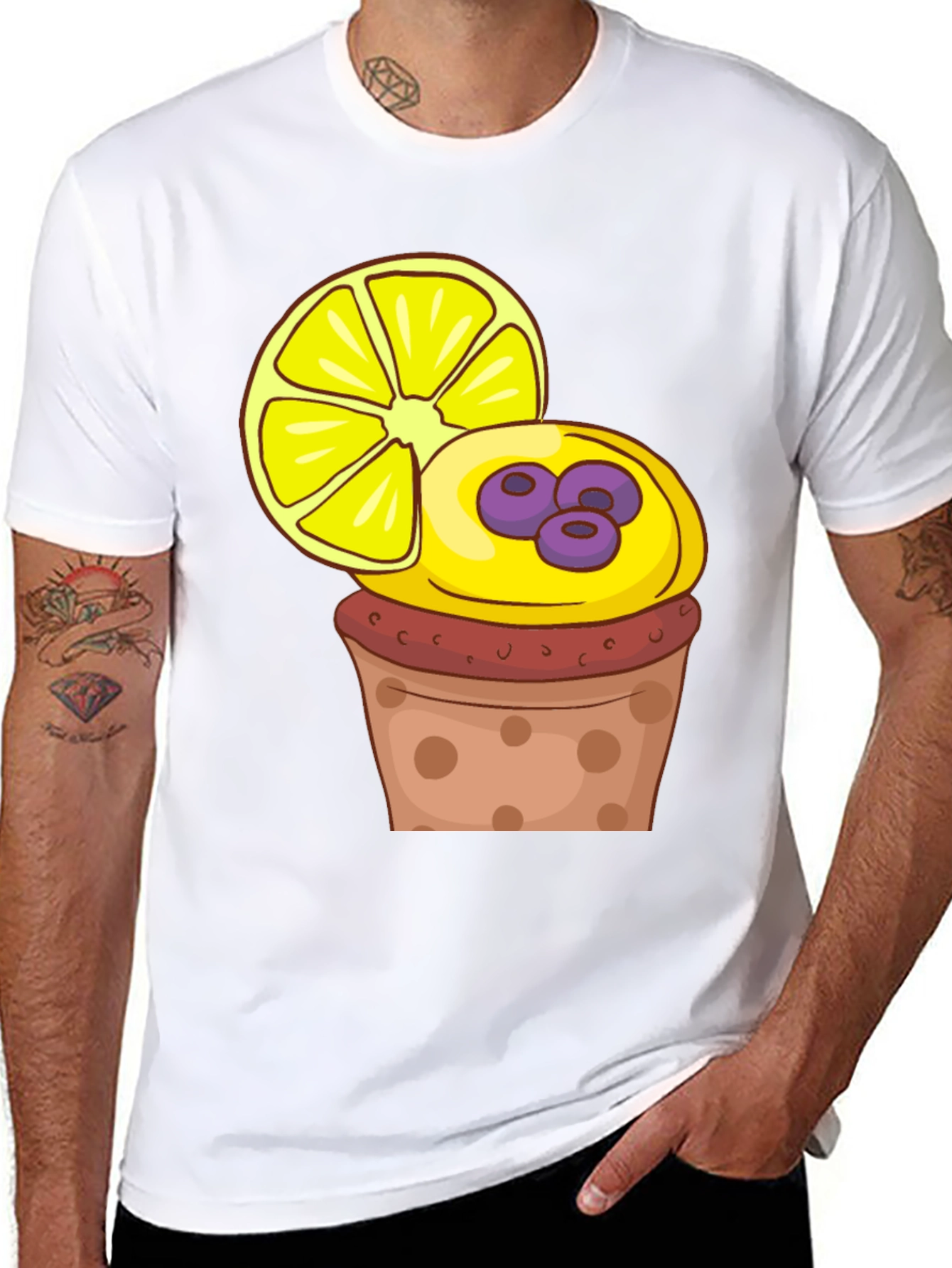 Lemon Cupcake Graphic Tee - Stylish & Fun!
