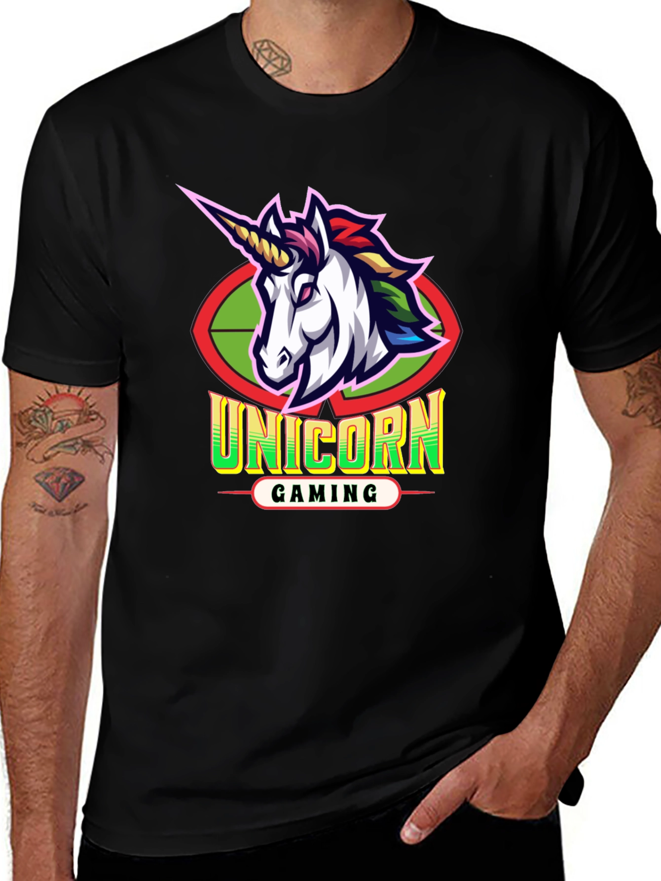 Unicorn Gaming Black T-Shirt