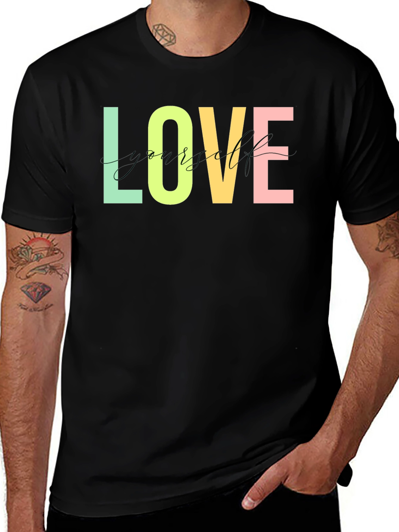 Love Yourself Graphic Tee - Stylish Black T-Shirt