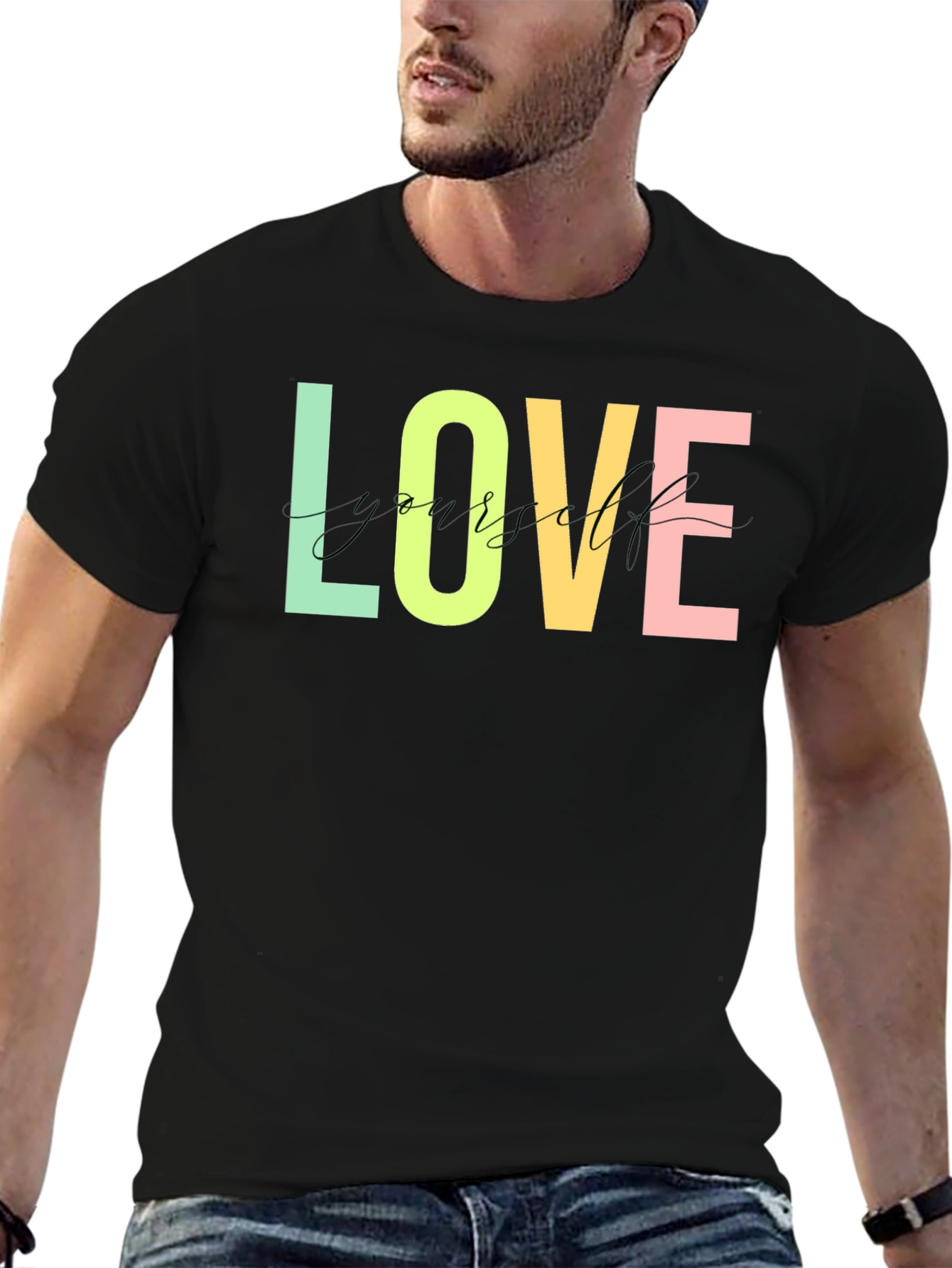 Love Yourself Graphic Tee - Stylish Black T-Shirt