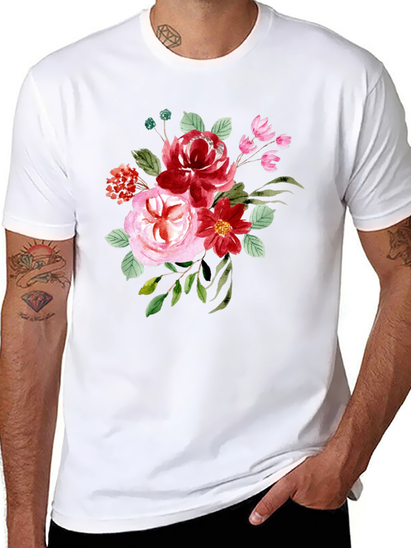 Floral Bouquet Graphic T-Shirt