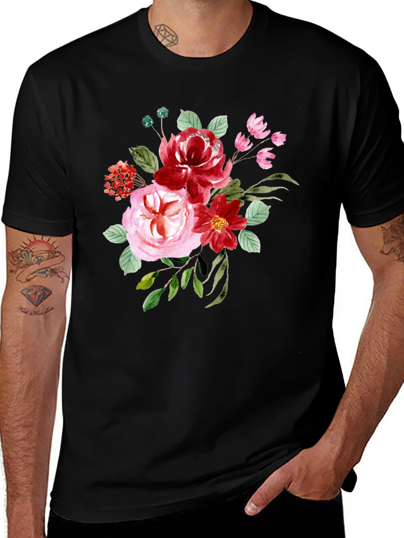 Floral Bouquet Graphic T-Shirt