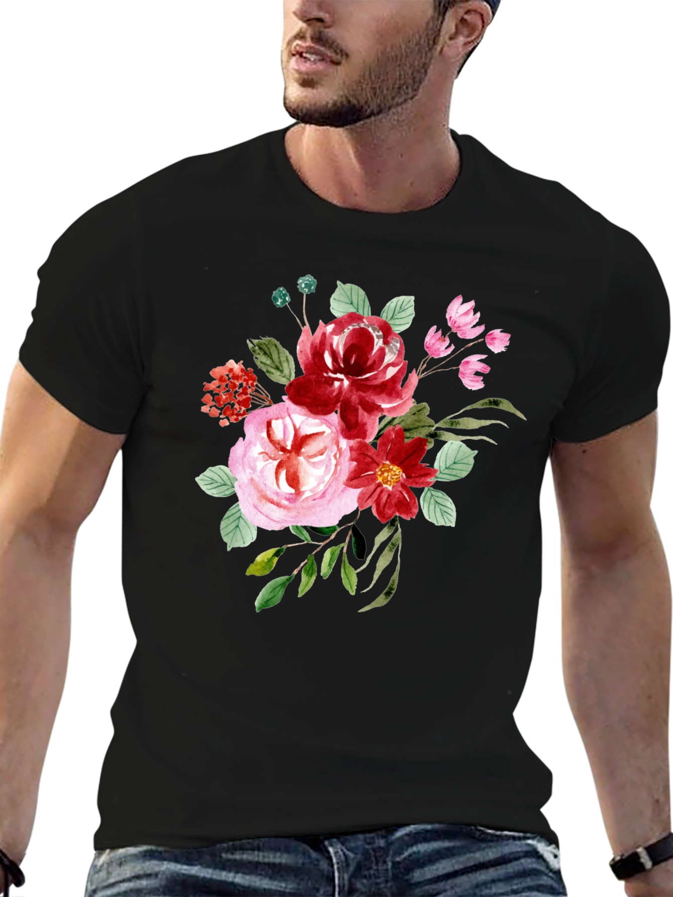 Floral Bouquet Graphic T-Shirt