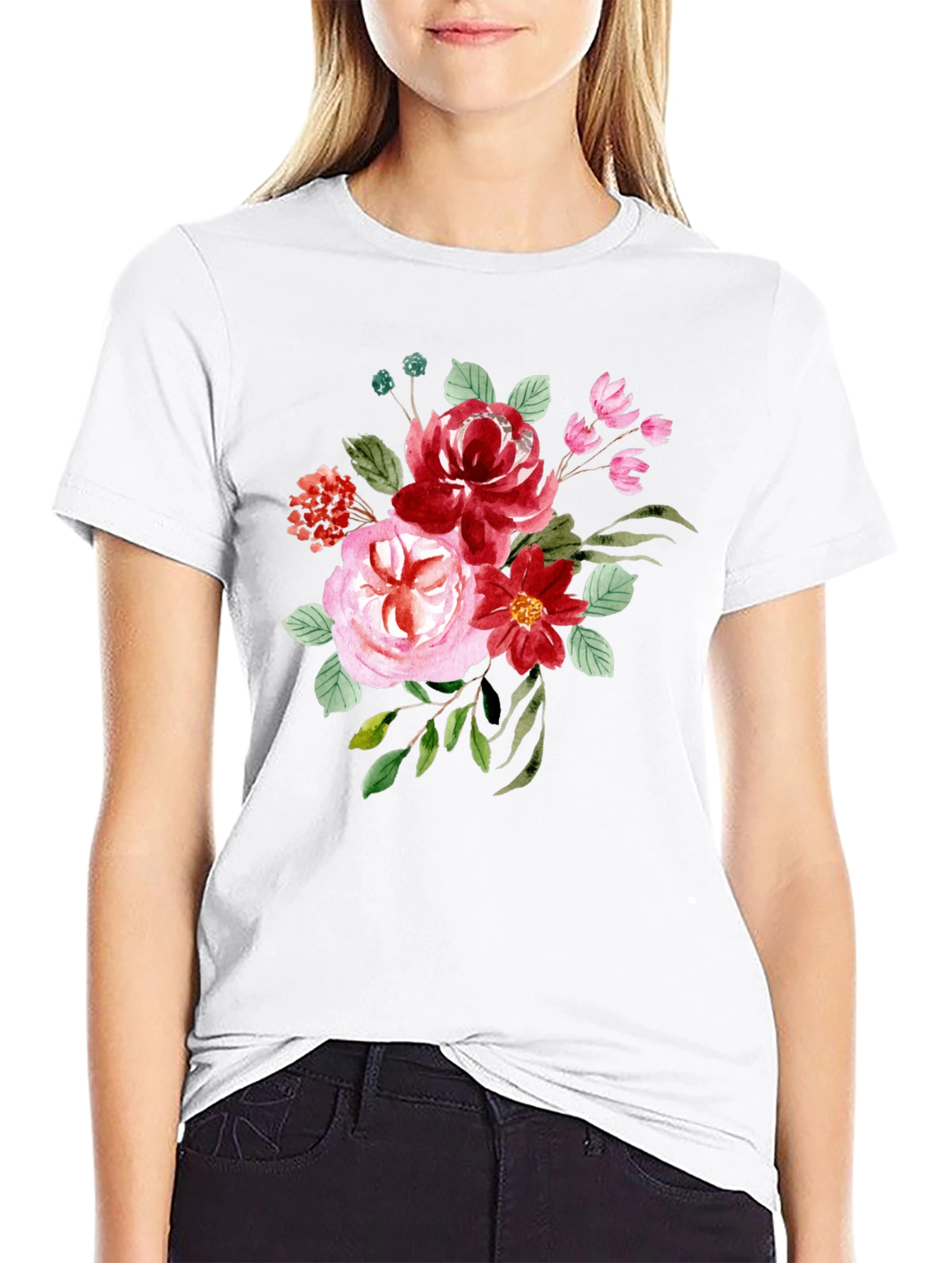 Floral Bouquet Graphic T-Shirt