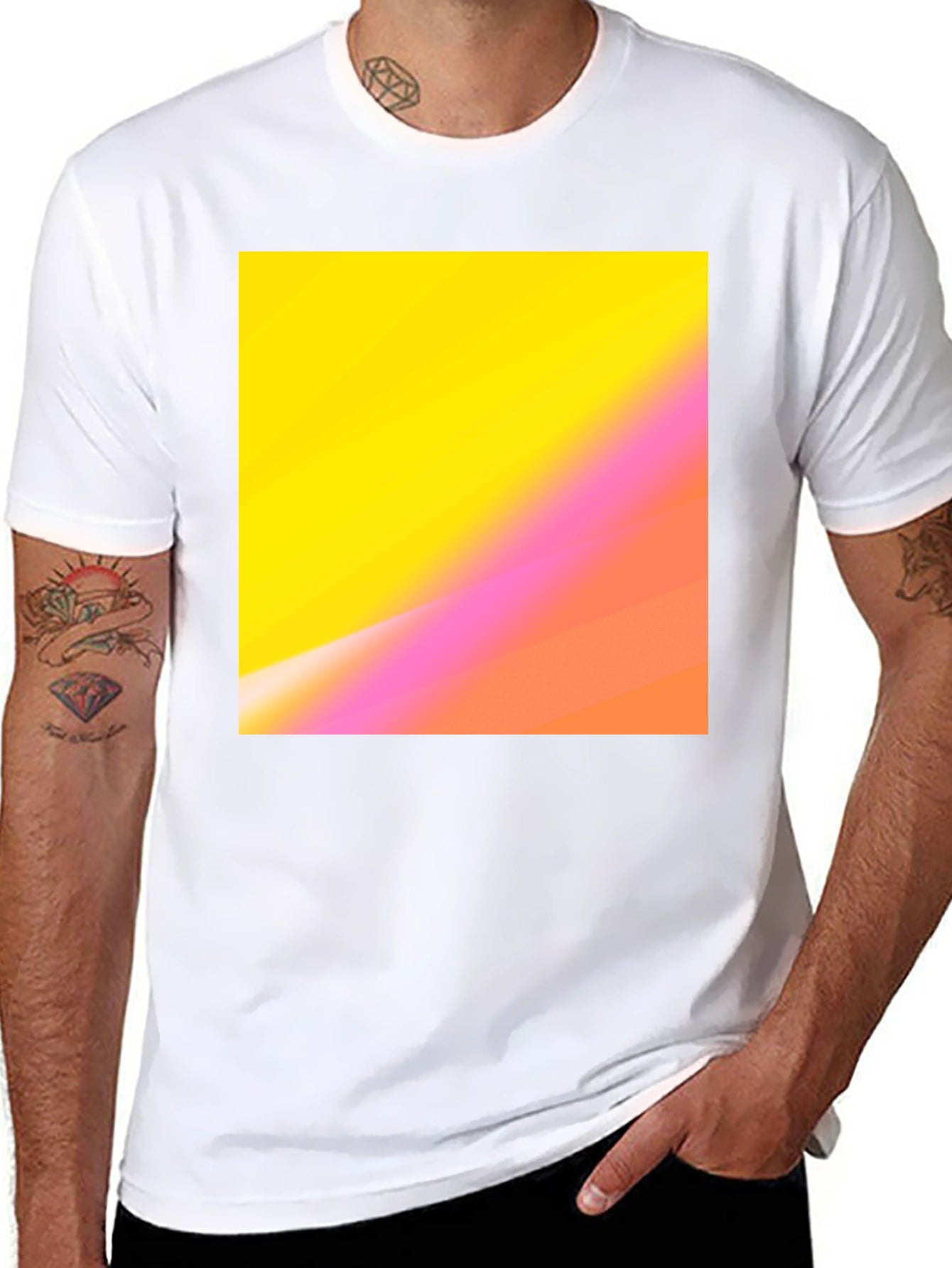 Gradient Square Tee - Casual Comfort