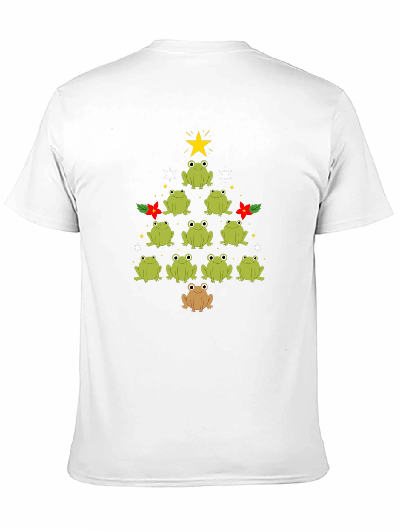 Frog Christmas Tree Black T-Shirt