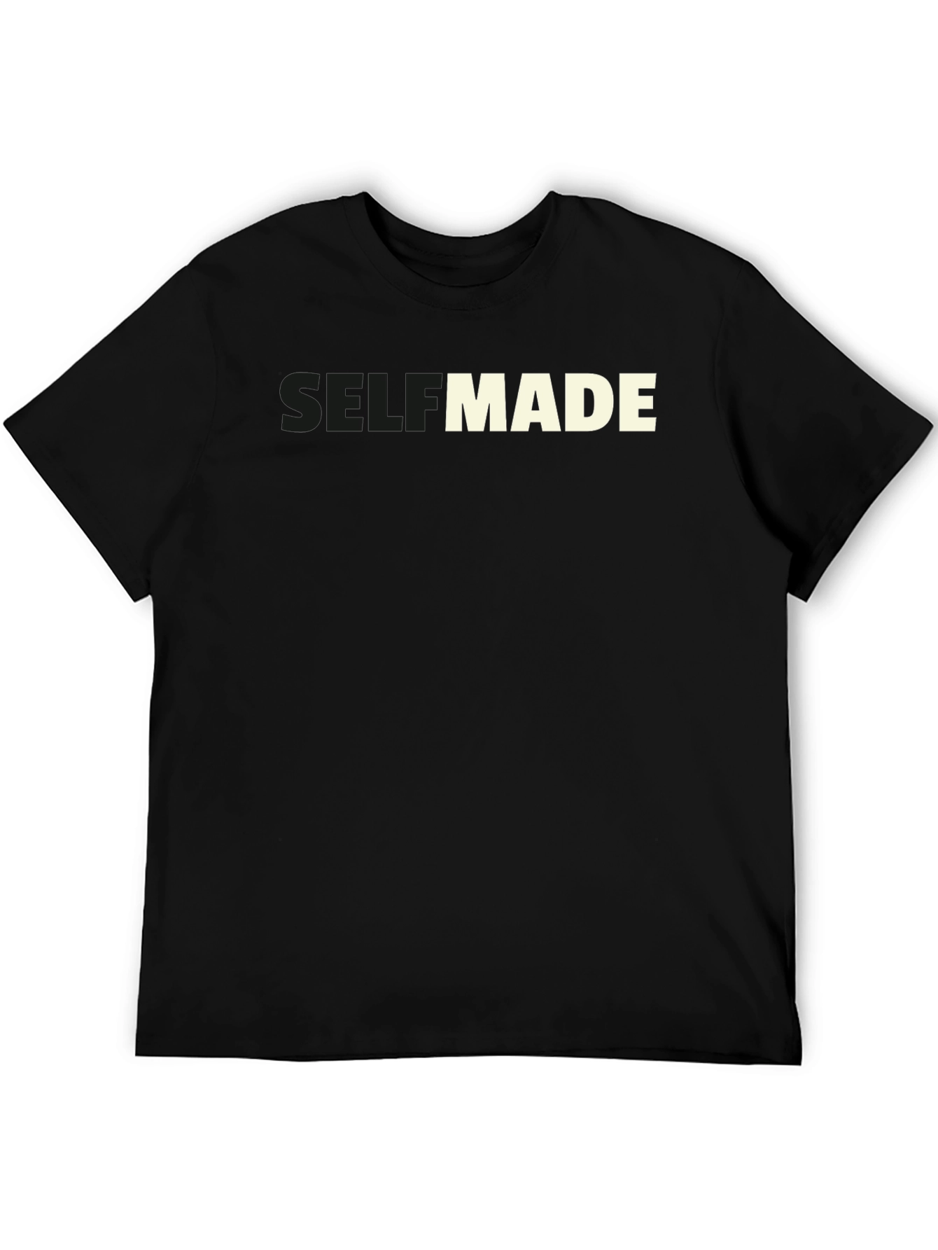 Self Made Black T-Shirt - Motivational Graphic Tee