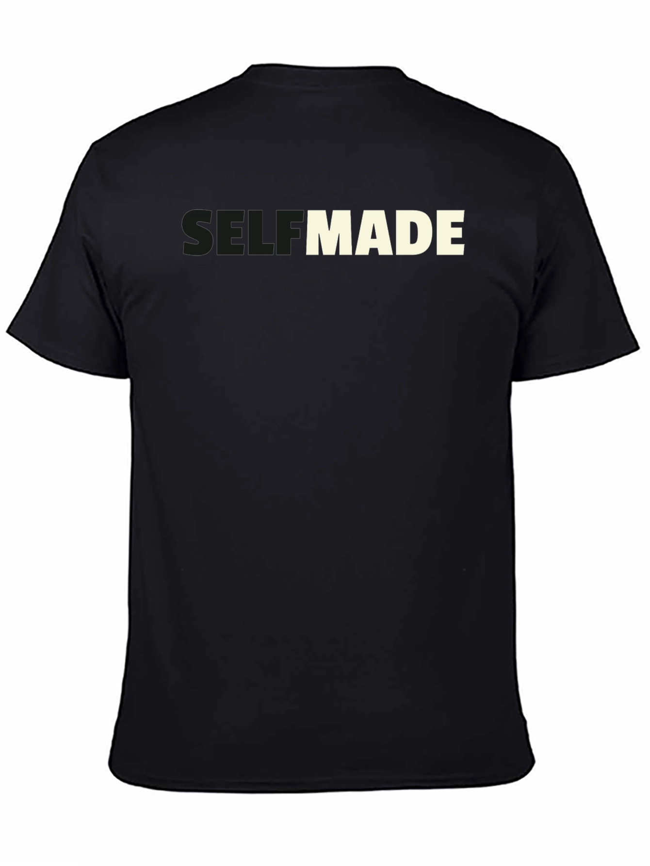 Self Made Black T-Shirt - Motivational Graphic Tee