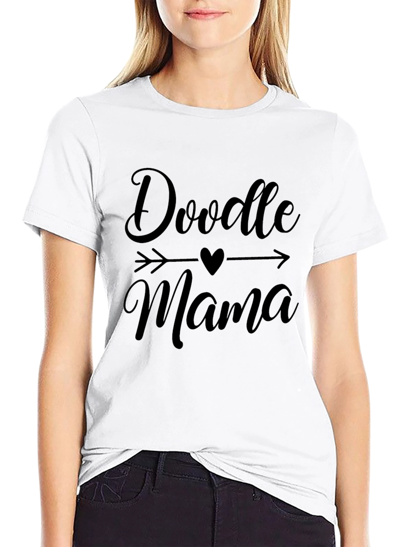 Doodle Mama Black Graphic Tee
