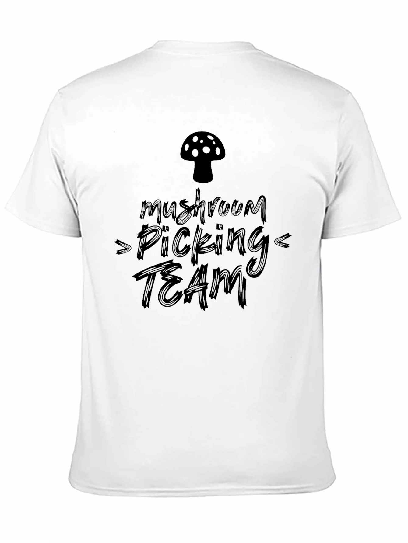 Mushroom Picking Team Black Graphic Tee