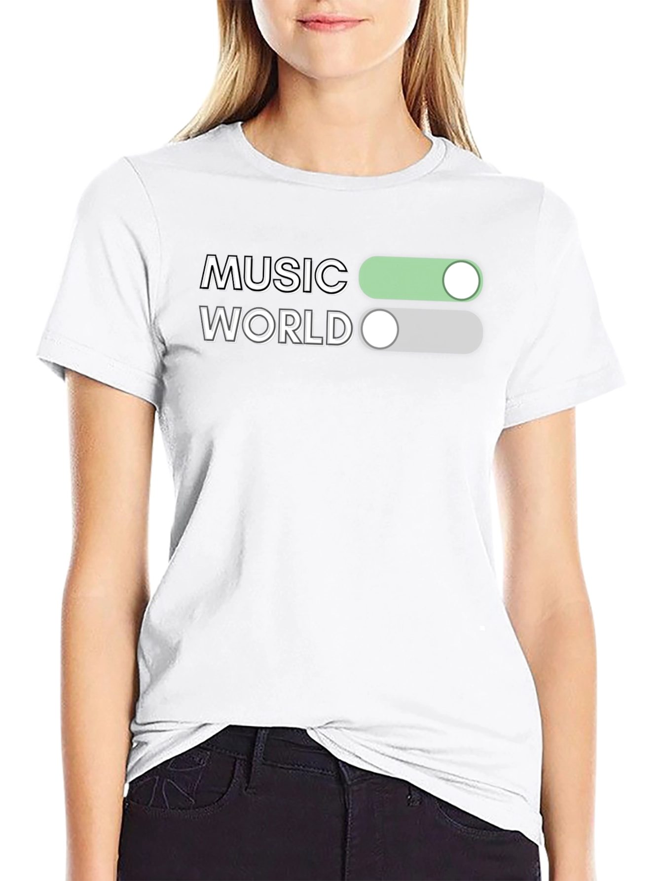 Music World Toggle On/Off Graphic Tee