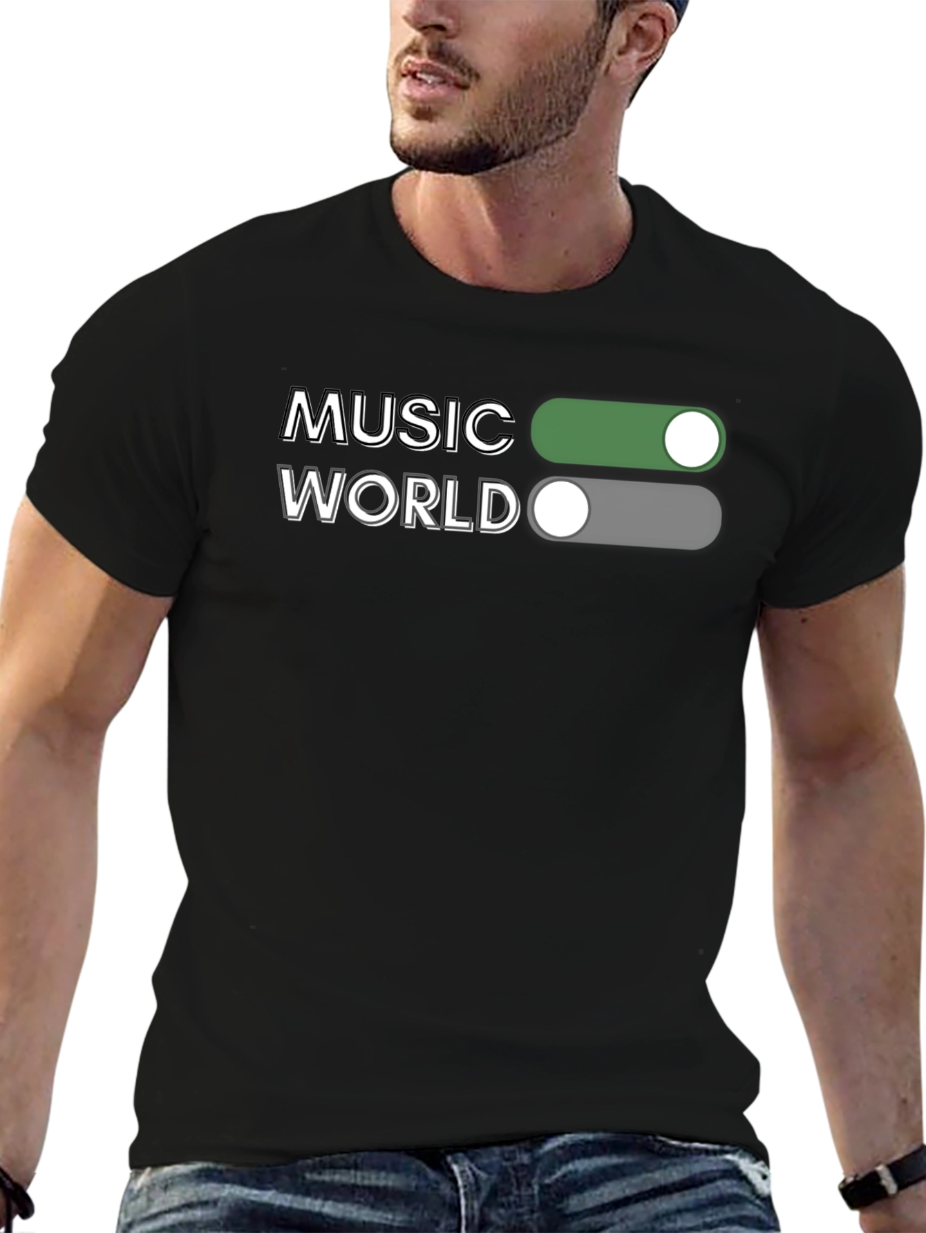 Music World Toggle On/Off Graphic Tee