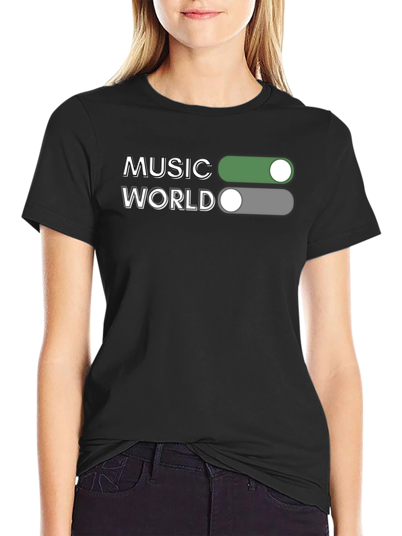 Music World Toggle On/Off Graphic Tee