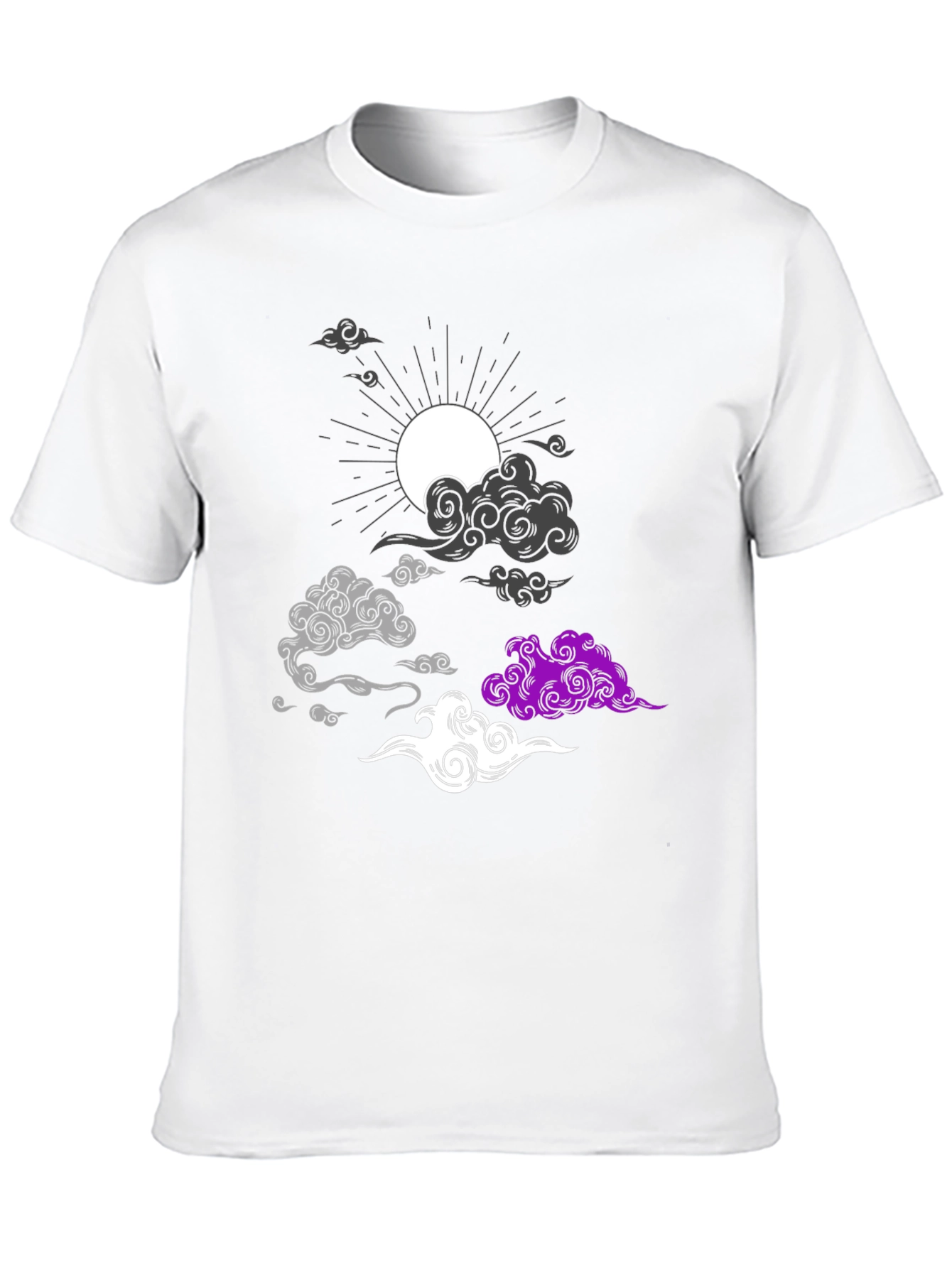 Asexual Pride Cloud T-Shirt - Stylish Ace Apparel