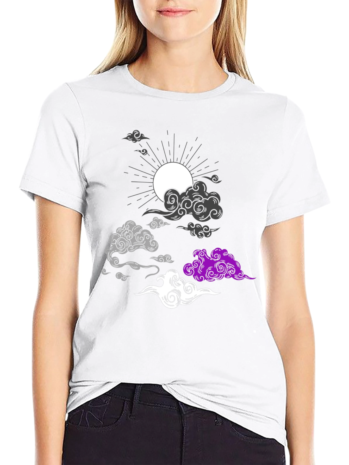 Asexual Pride Cloud T-Shirt - Stylish Ace Apparel