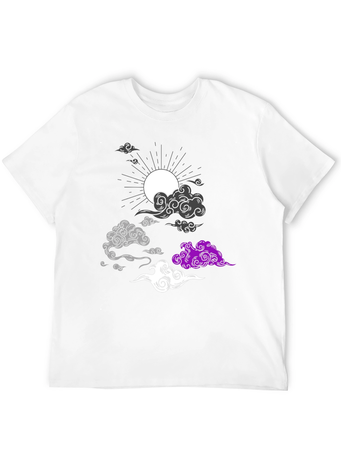 Asexual Pride Cloud T-Shirt - Stylish Ace Apparel