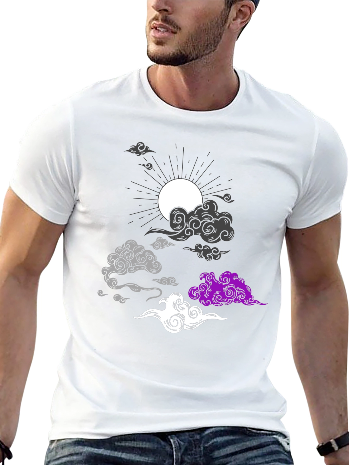 Asexual Pride Cloud T-Shirt - Stylish Ace Apparel