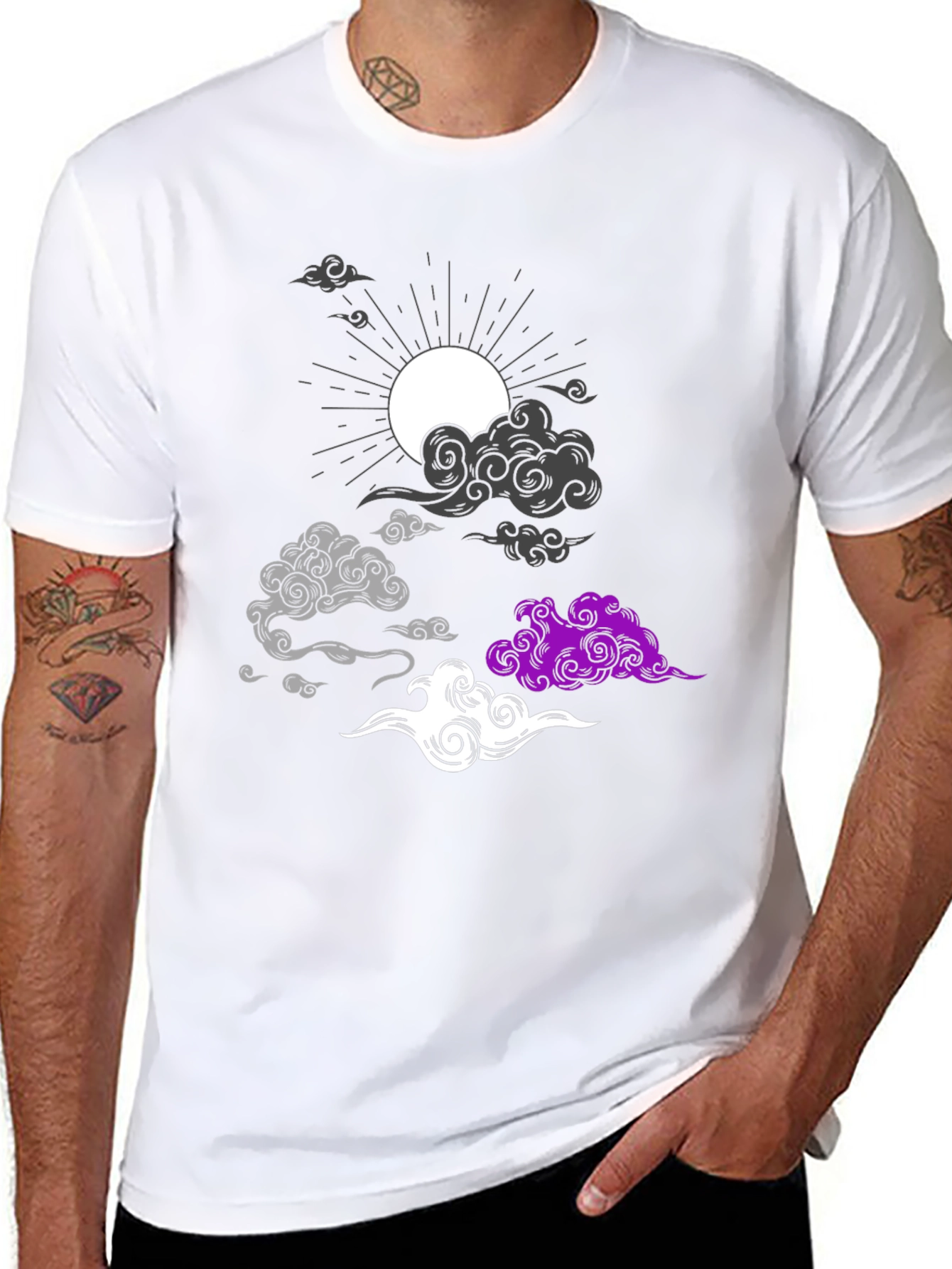 Asexual Pride Cloud T-Shirt - Stylish Ace Apparel