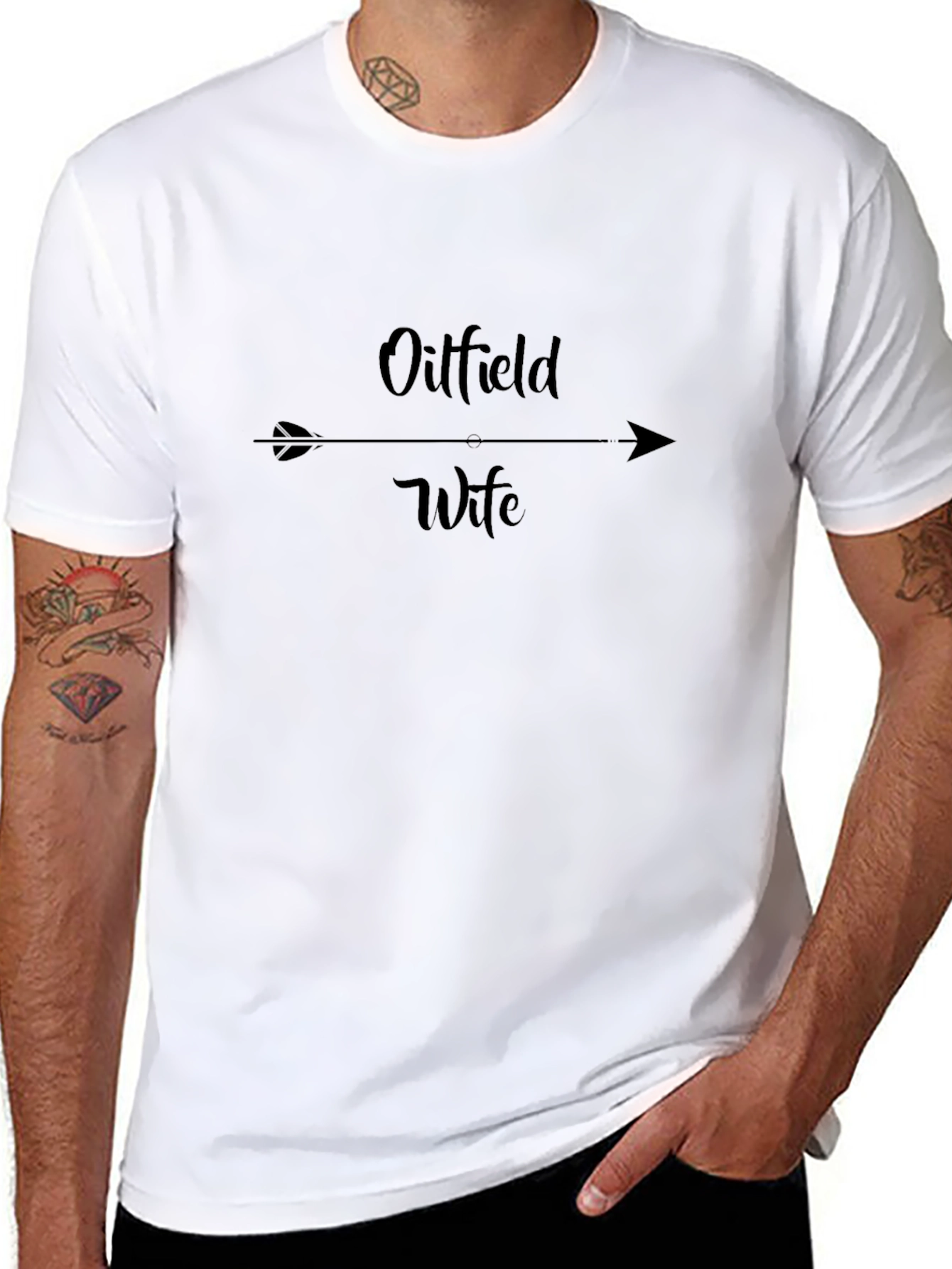 Oilfield Wife Arrow T-Shirt - Black