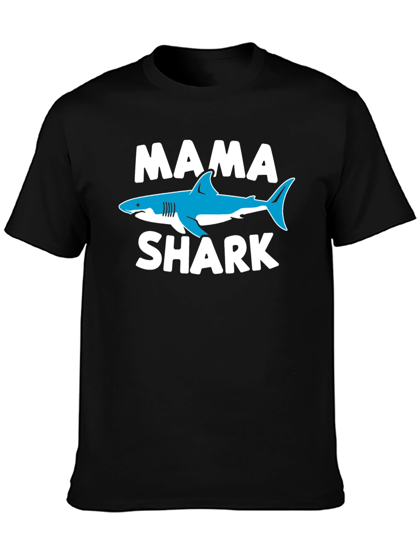 Mama Shark Graphic Tee - Black