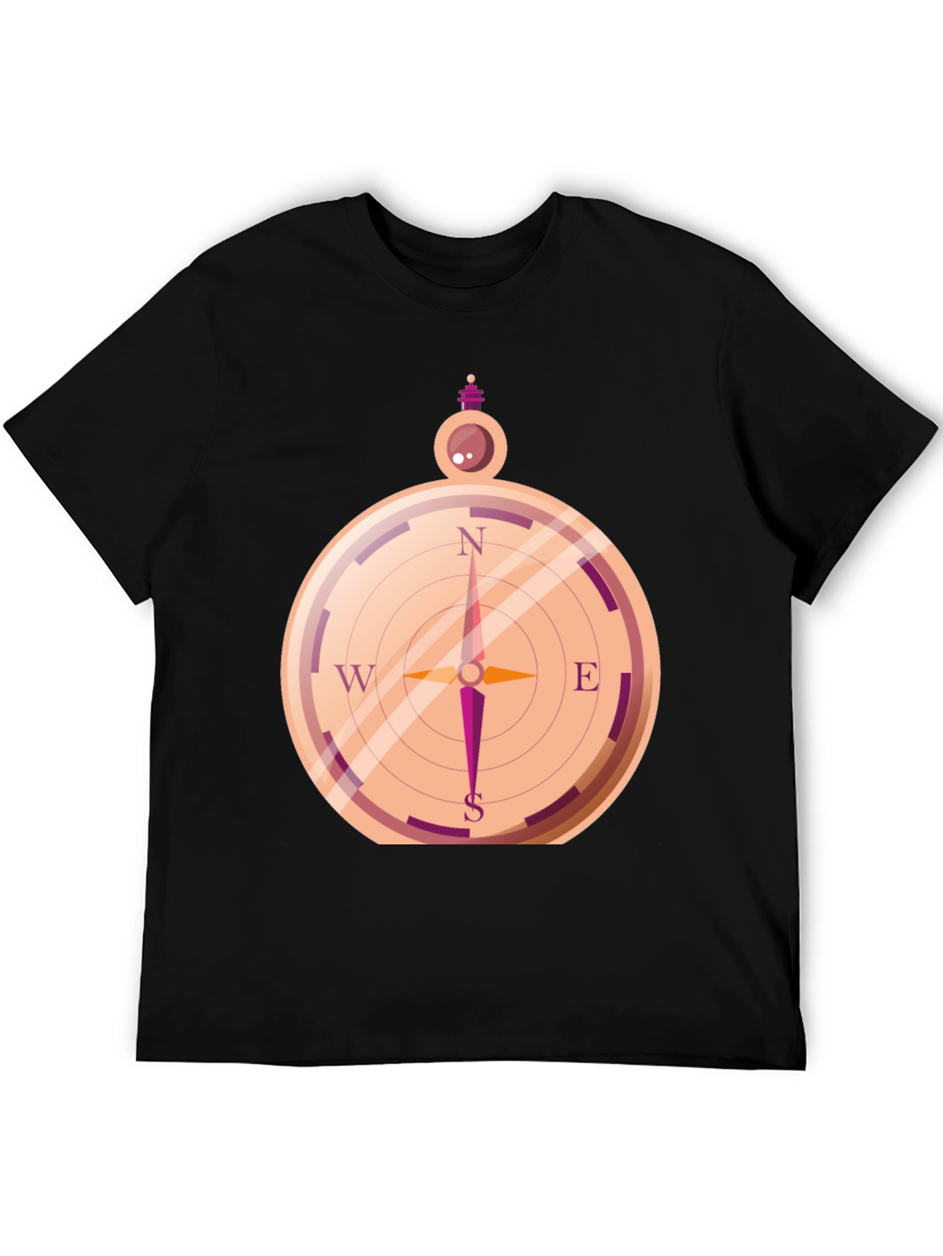 Compass Graphic Tee - Black Unisex T-Shirt