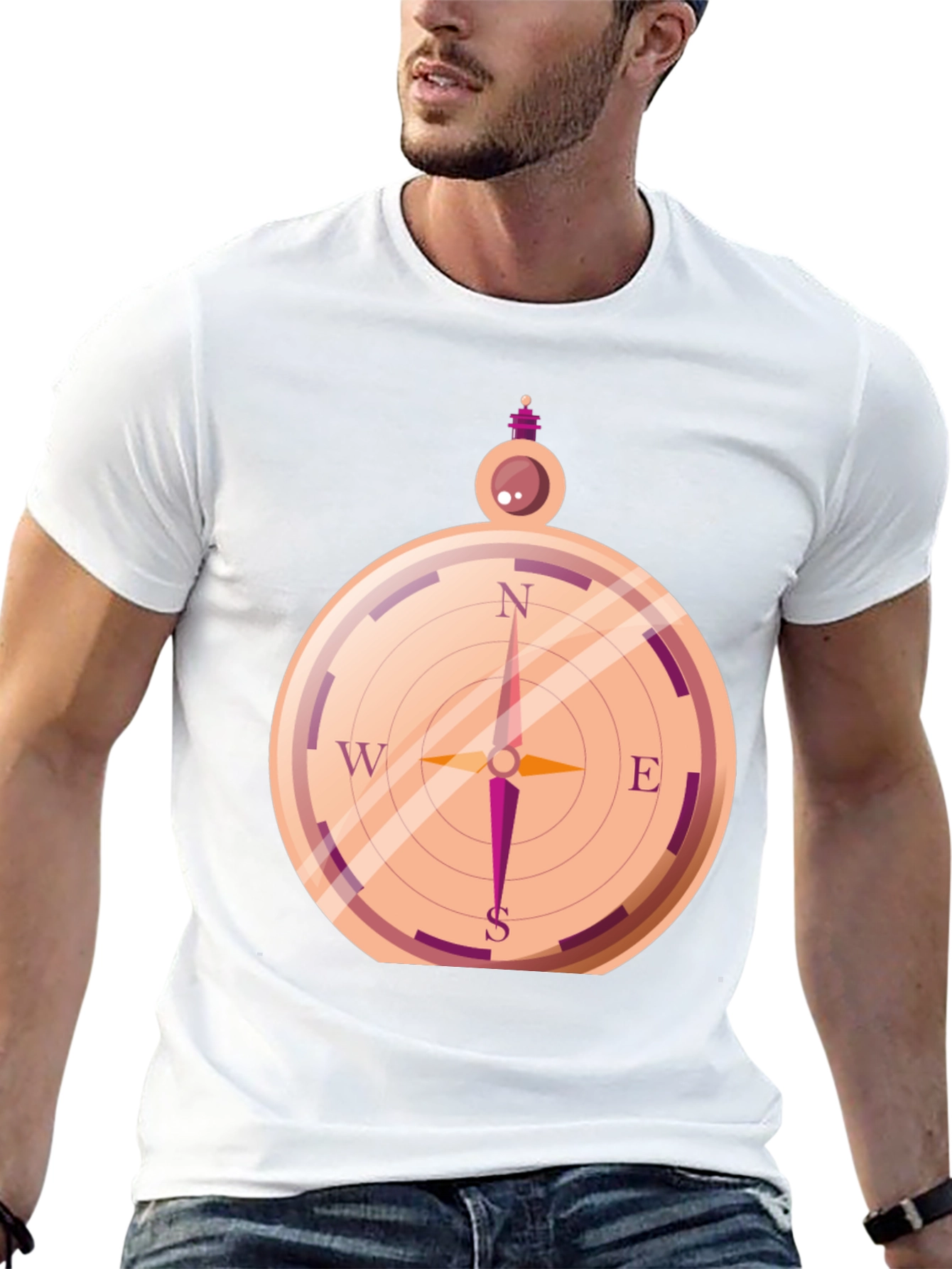 Compass Graphic Tee - Black Unisex T-Shirt