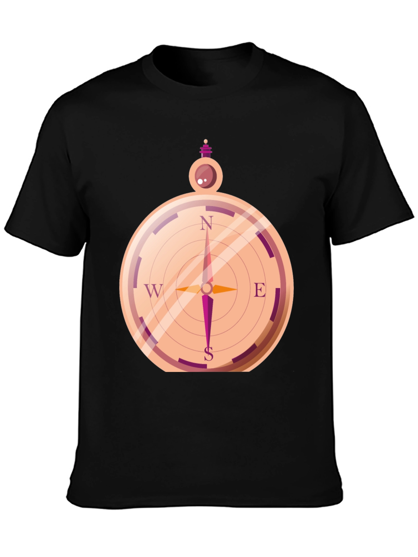 Compass Graphic Tee - Black Unisex T-Shirt