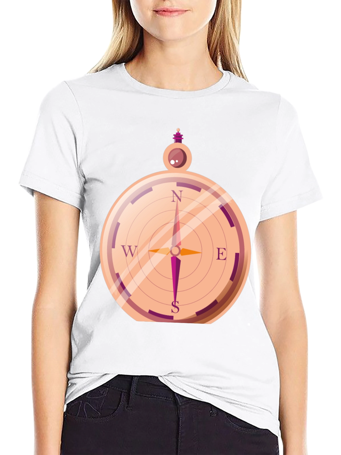 Compass Graphic Tee - Black Unisex T-Shirt