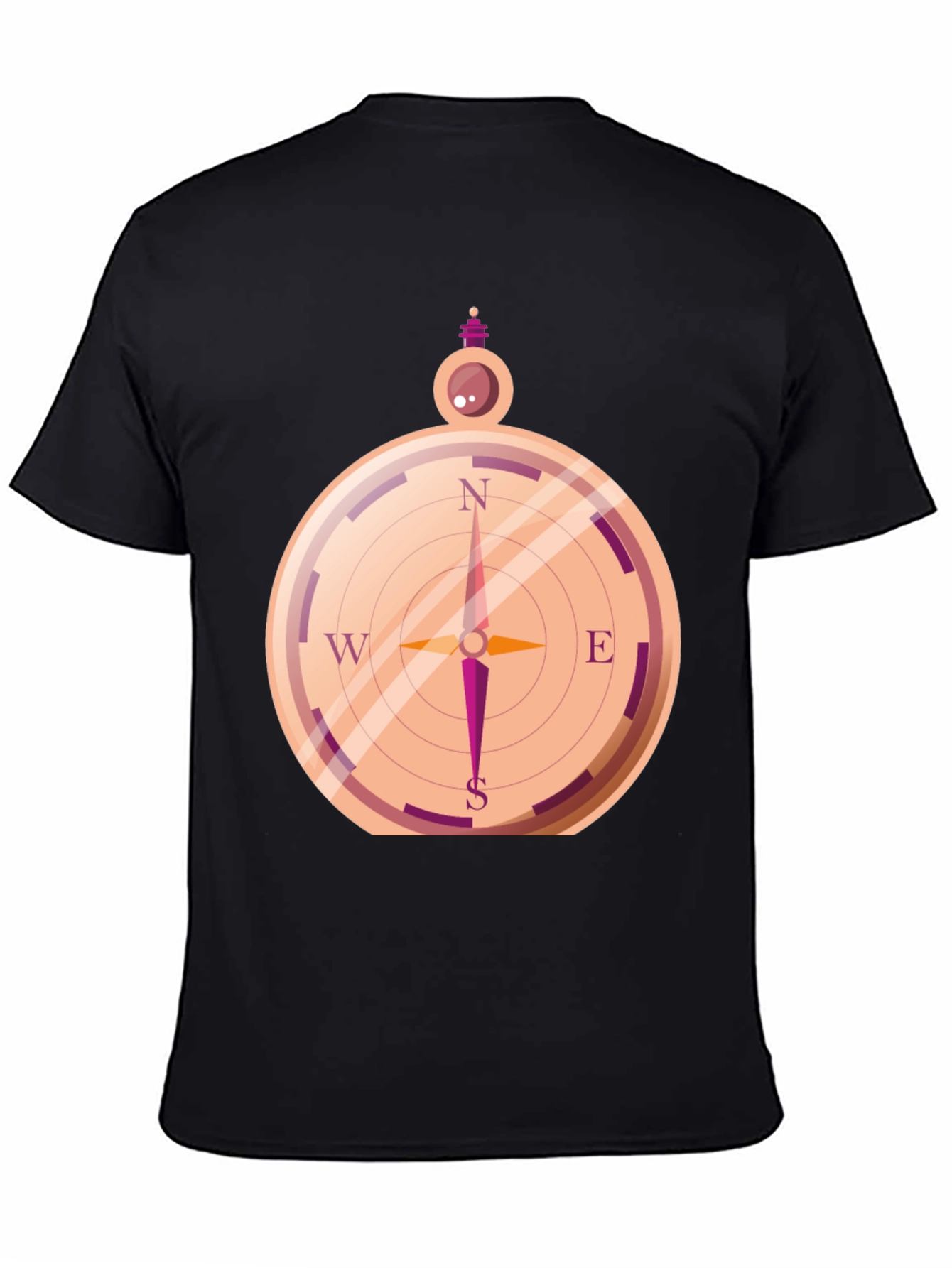 Compass Graphic Tee - Black Unisex T-Shirt