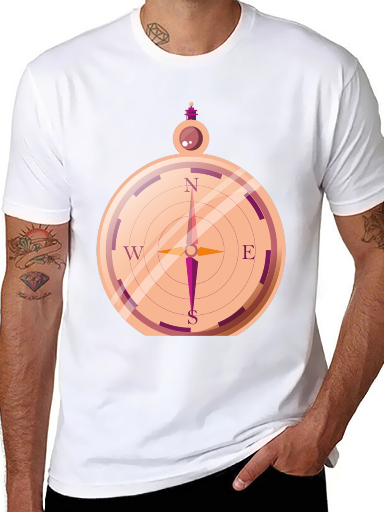 Compass Graphic Tee - Black Unisex T-Shirt