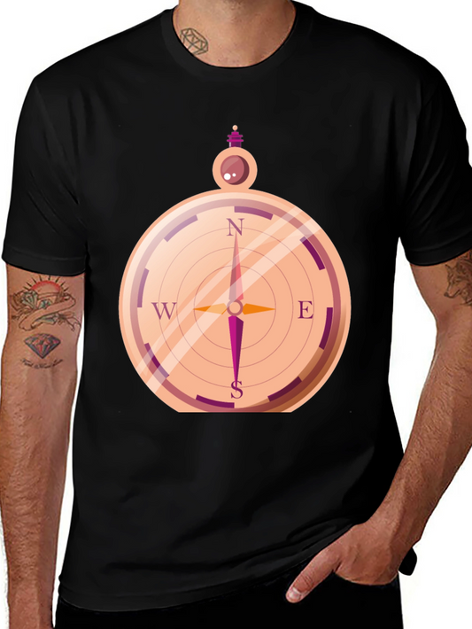 Compass Graphic Tee - Black Unisex T-Shirt
