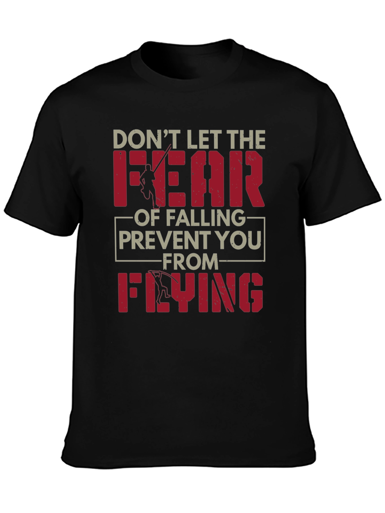 Fear of Falling Flying Black Graphic Tee