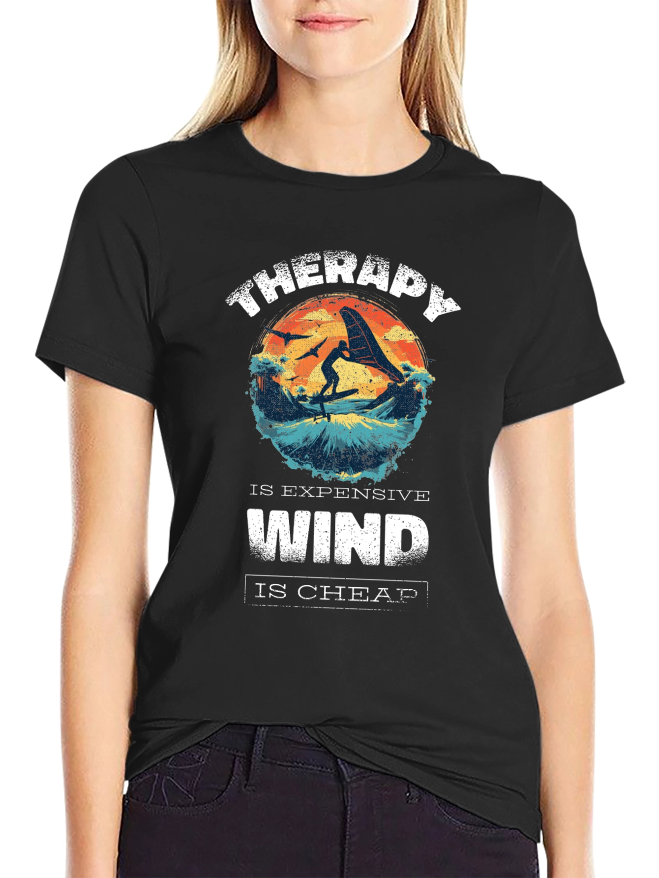 Therapy is Expensive Wind is Cheap Graphic T-Shirt