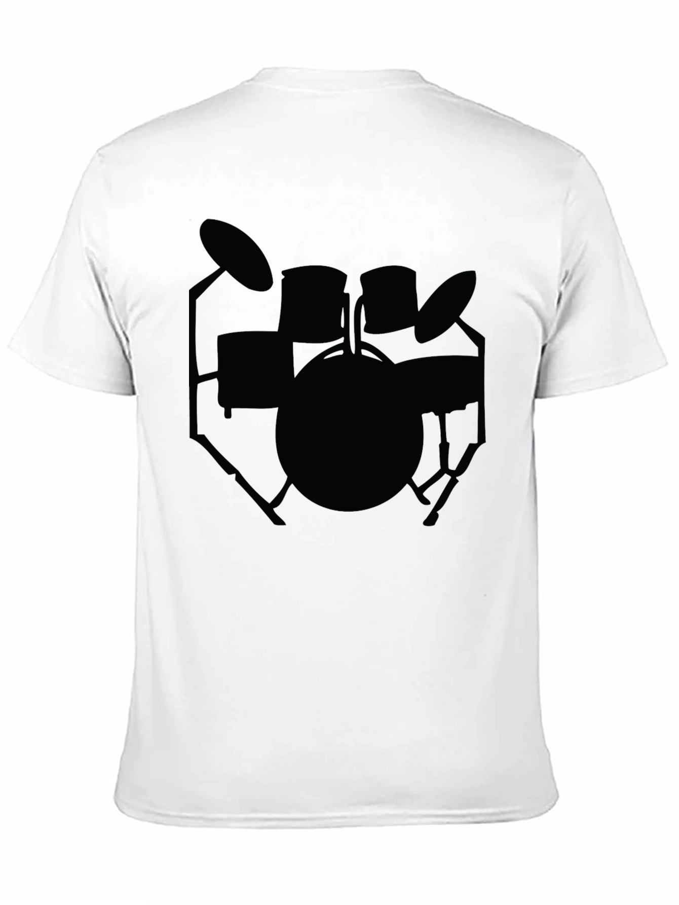 Drum Kit Graphic Tee - Musicians Black Cotton T-Shirt
