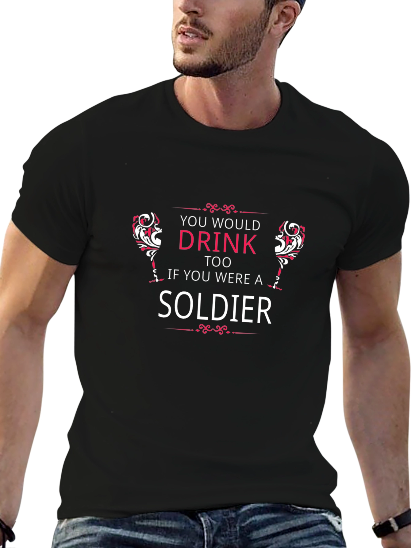 Soldier Drink T-Shirt - Funny Novelty Tee