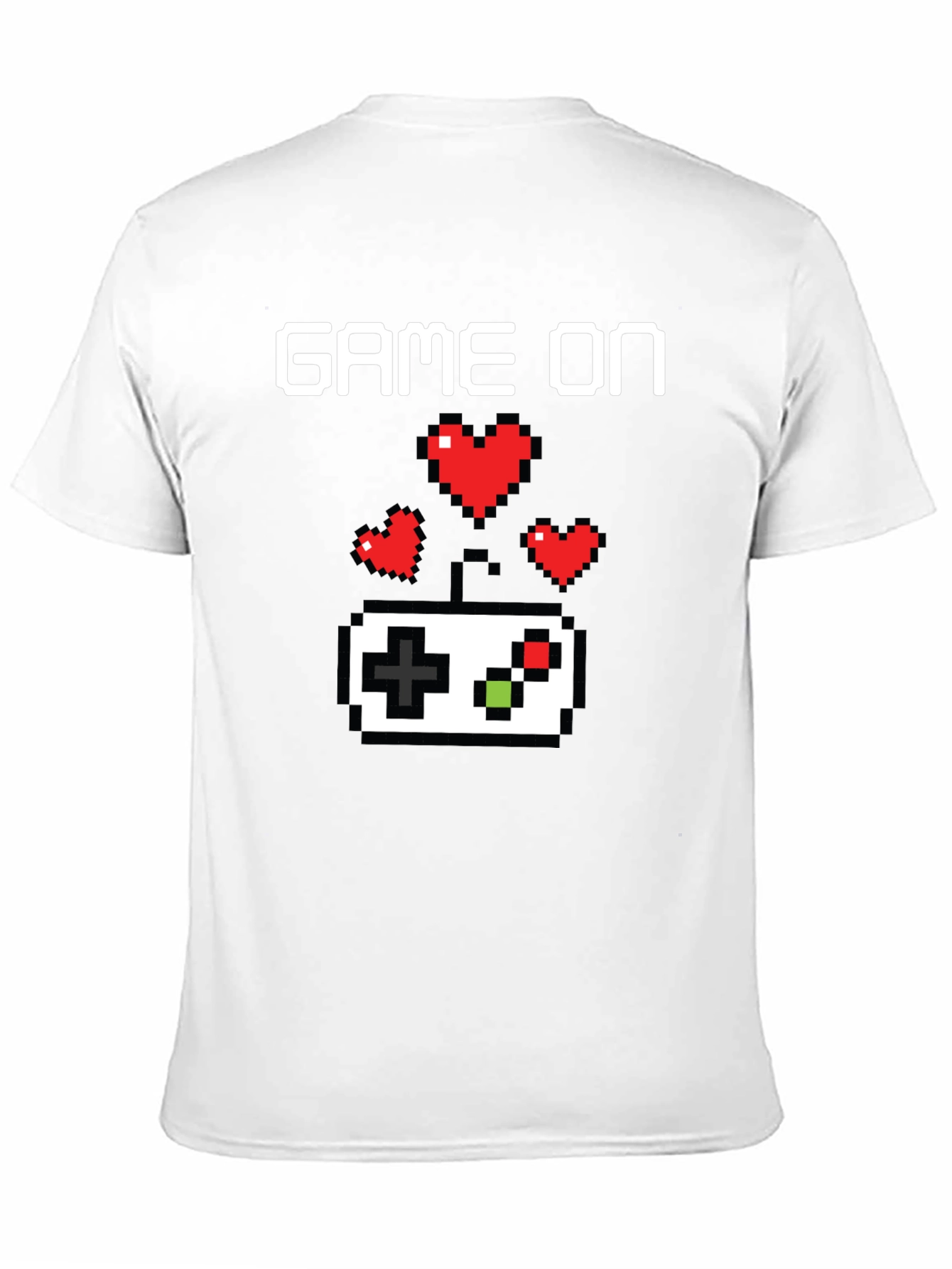 Game On Pixel Art Gamer T-Shirt - Black