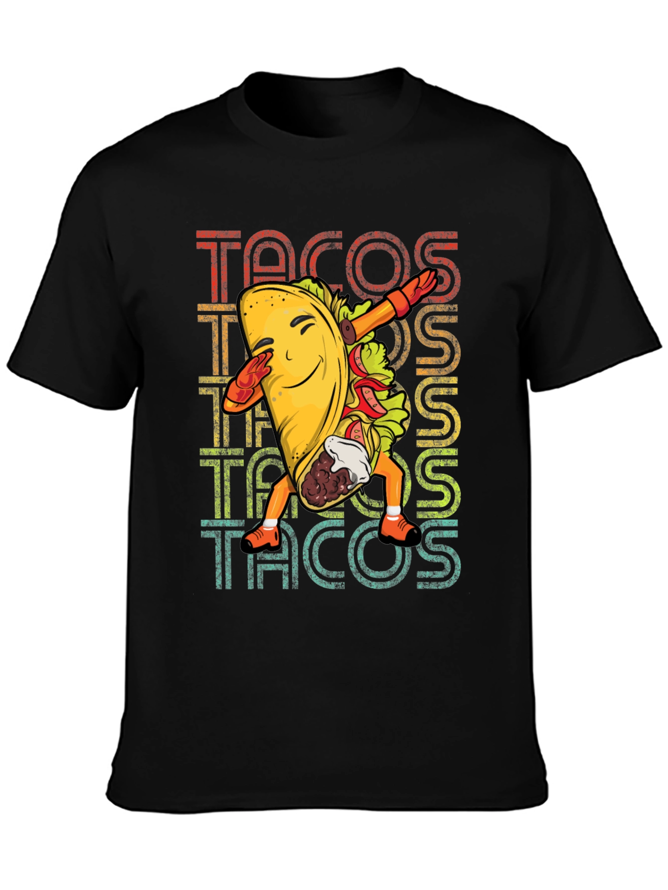 Dabbing Taco Graphic Tee - Retro Food Lover T-Shirt