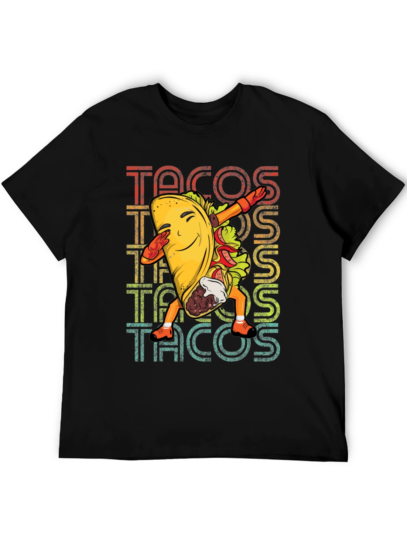 Dabbing Taco Graphic Tee - Retro Food Lover T-Shirt