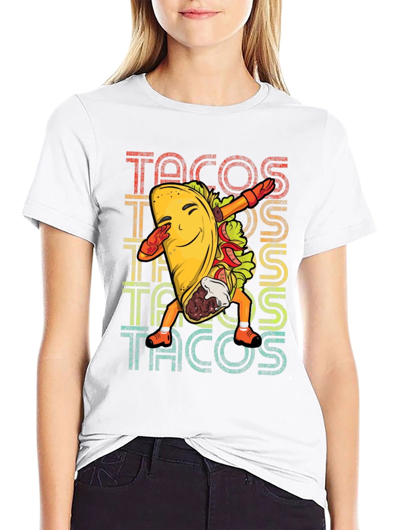 Dabbing Taco Graphic Tee - Retro Food Lover T-Shirt