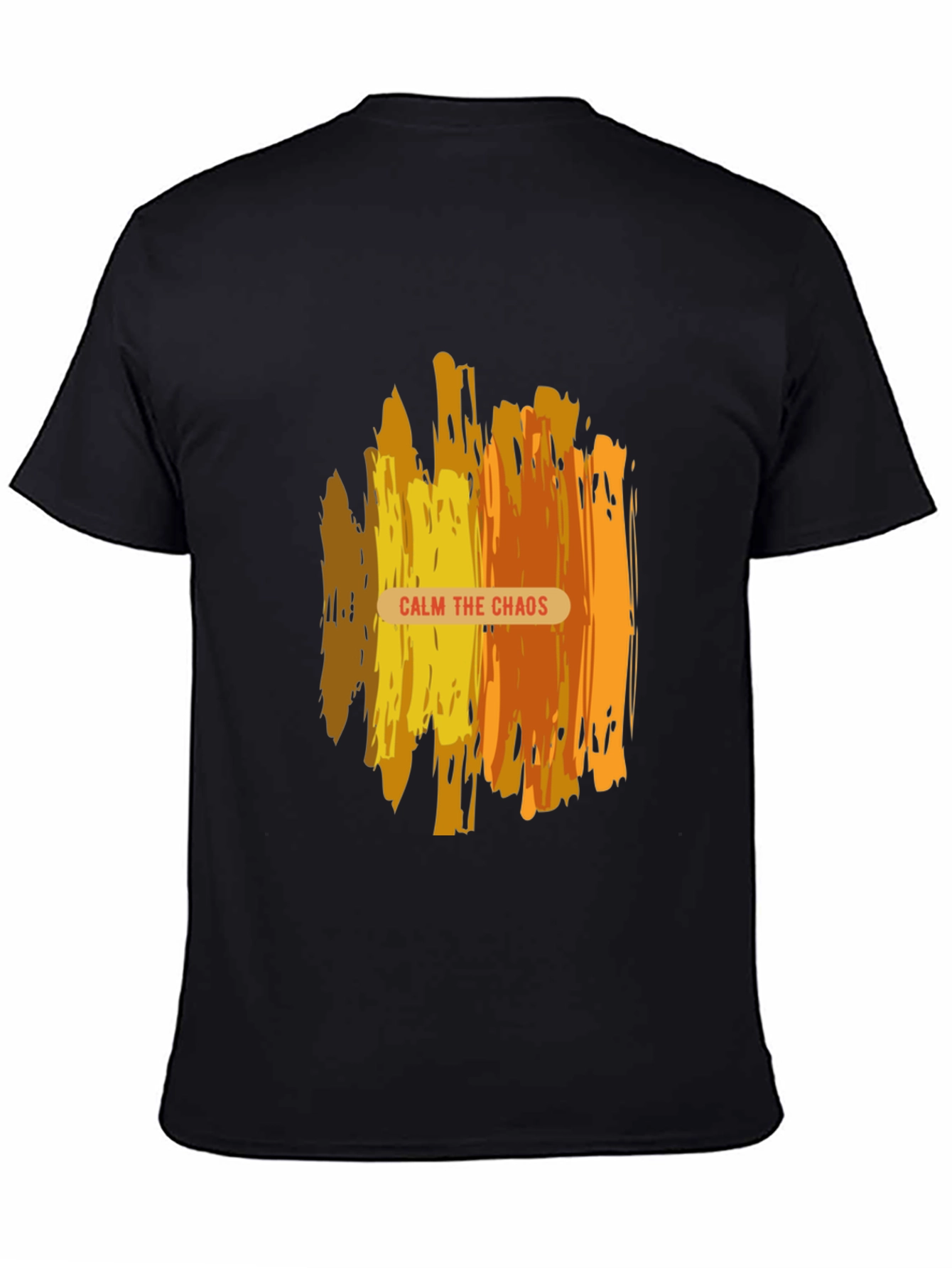 Calm the Chaos Graphic Print Black Tee