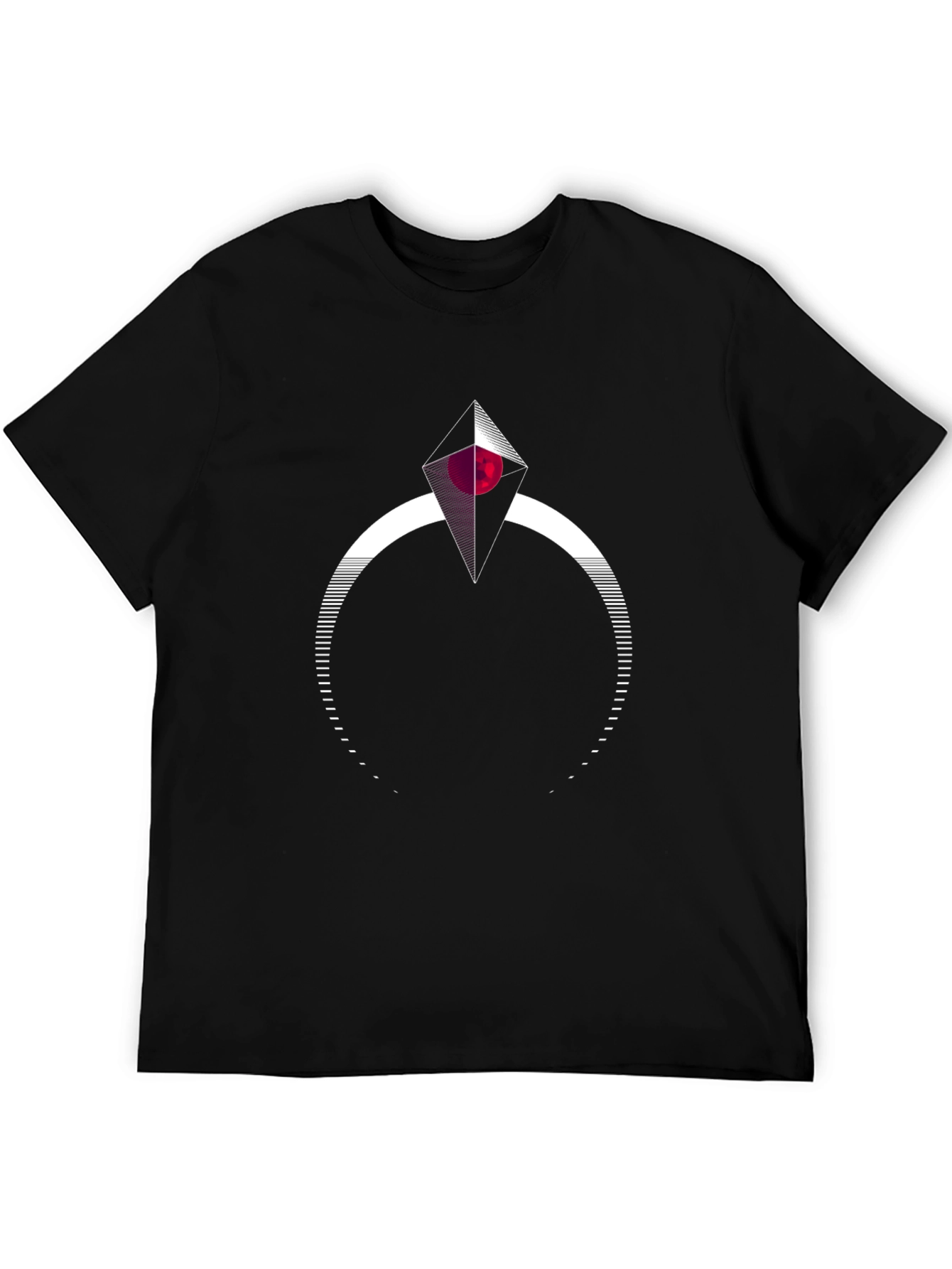 Geometric Diamond Graphic Tee - Modern Style