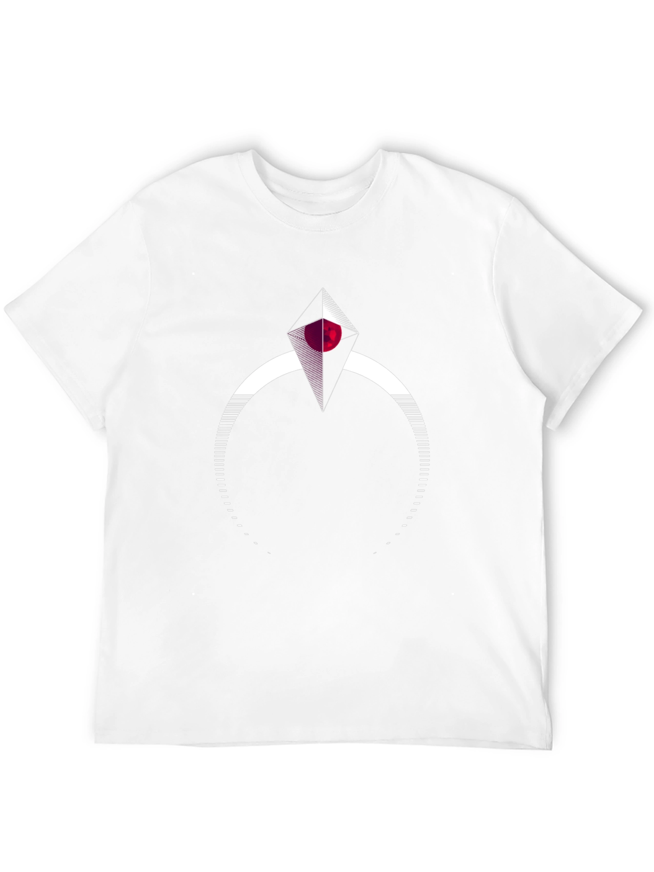 Geometric Diamond Graphic Tee - Modern Style
