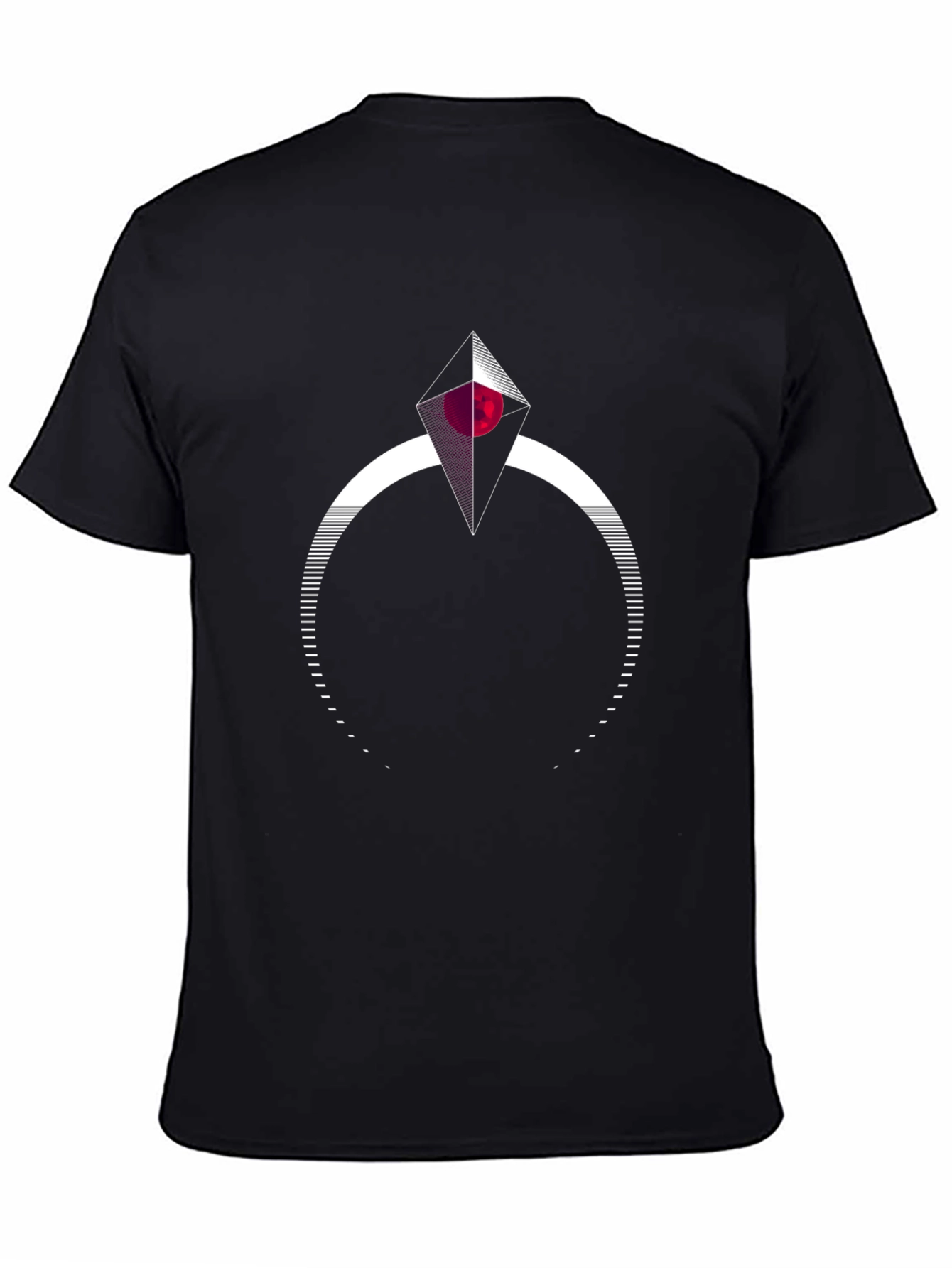 Geometric Diamond Graphic Tee - Modern Style