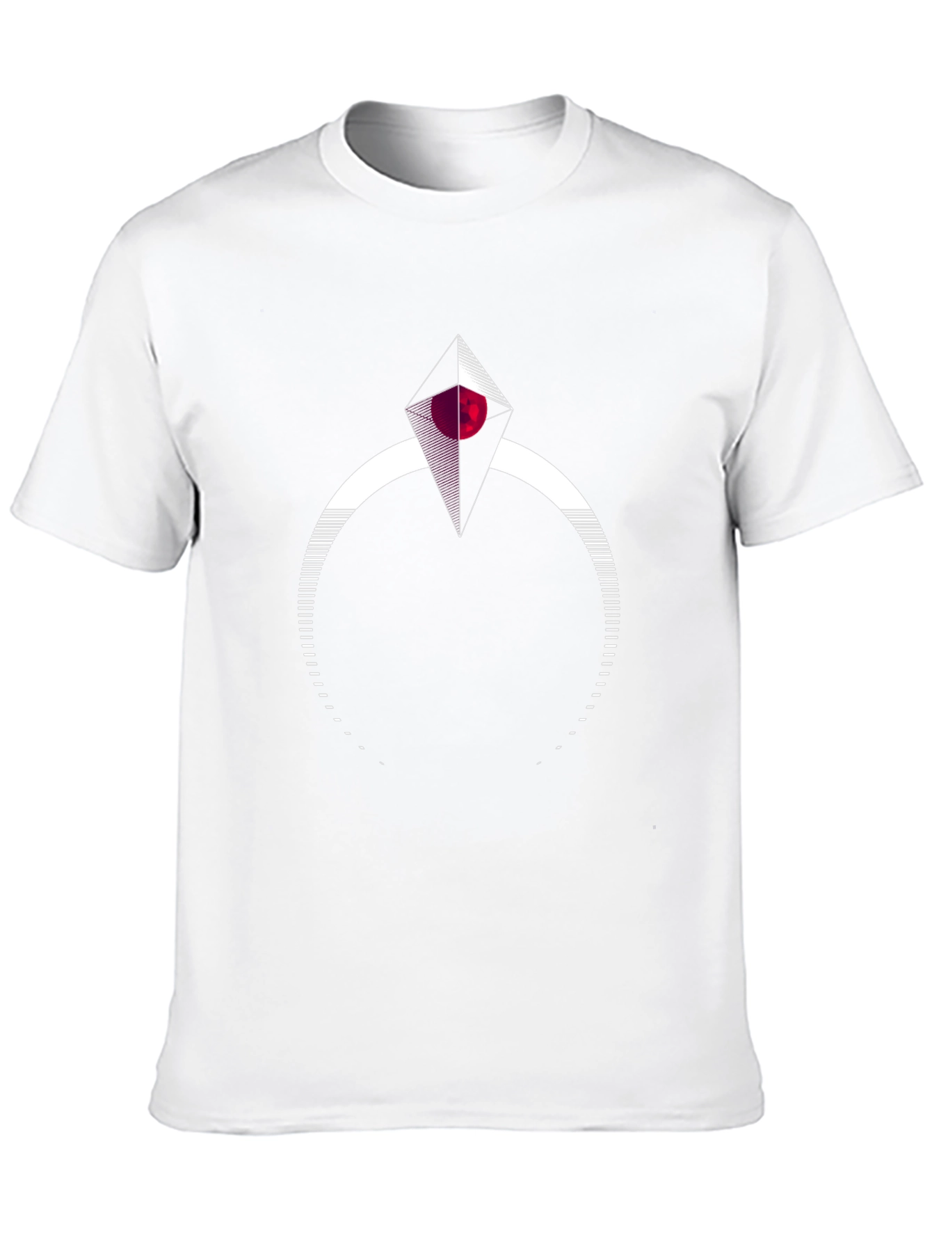 Geometric Diamond Graphic Tee - Modern Style