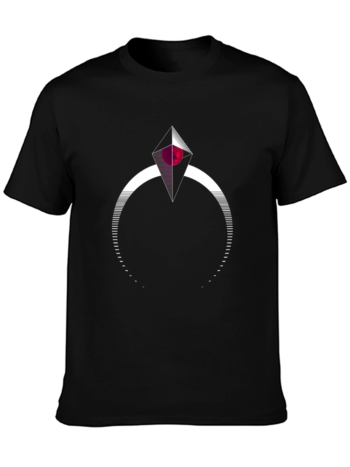 Geometric Diamond Graphic Tee - Modern Style